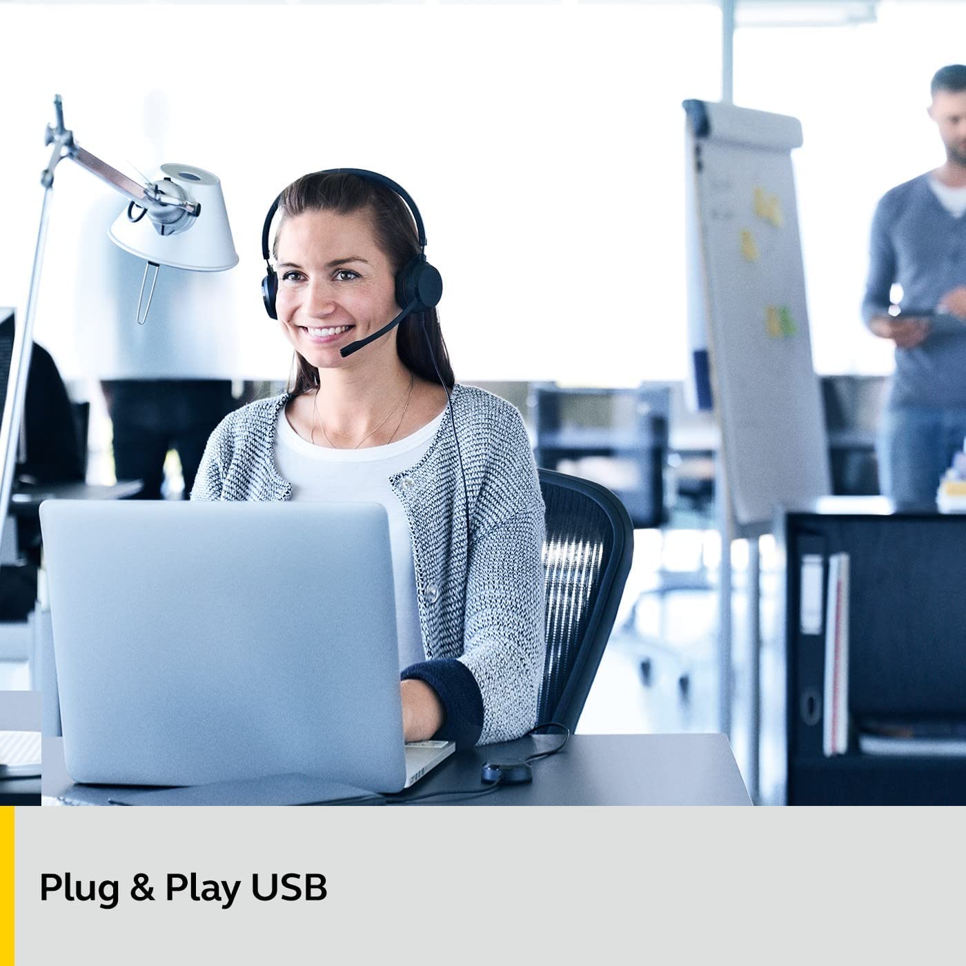 Cuffie Jabra Evolve 20 UC - Stereo, Con Cancellazione Rumore Passiva, Per Lavoro E VoIP