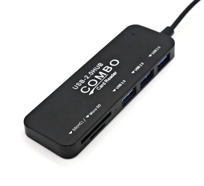 Type-C to 2 USB Port Hub and Memory Card Reader Combo